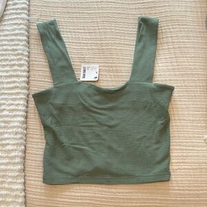 Ribbed free people crop tank